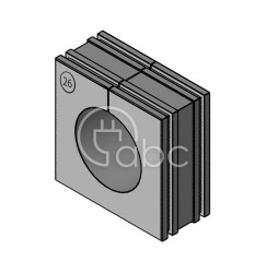 Moduł uszczelniający KT duży, KT 26, z otworem 1x26-27 mm, 41226