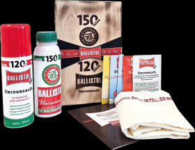 21045 Anniversary wood box Ballistol universal oil, 150 + 120 ml