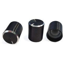 GAŁKA POTENCJOMETRU GCLG15 GŁADKA CZARNA 15mm ALUMINIUM H-16mm