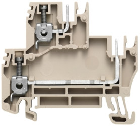 Multi level terminal block, screw connection, 0.5-4.0 mm², 18.5 A, 5 kV, dark beige, 1038500000