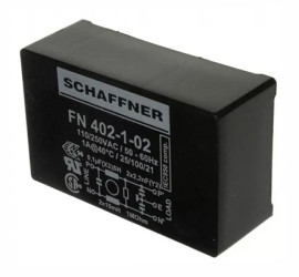 Filtr EMI 1A 1-fazowy 1MΩ 250 V AC 400Hz 10 mH Schaffner, montaż PCB