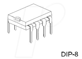 UC3843A Current mode PWM controller, 1-fold, ±1 Aout, 30 Vcc, DIP-8