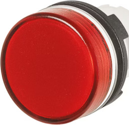Pushbutton, illuminable, waistband round, red, front ring white, mounting Ø 22.3 mm, 46-2T00.10E0.000