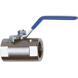 Stainless steel ball valve, L 87 mm, 63 bar, stainless steel, for pipe systems, 103429