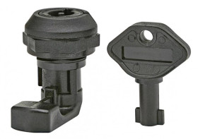 Zamek dwupiórkowy z kluczem tworzywo do obudów EPC EPC-DL10 - 001102632