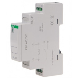 F&F Przekaźnik elektromagnetyczny modułowy PK-1P 12V 16A na szynę DIN TH35