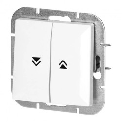 Łącznik roletowy p/t Pearl, 10A, 250V, WP-10P, biały