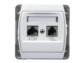 GAZELA Gniazdo telefoniczno/komputerowe kat.6 ekranowane KRONE biały GPKT-J/K6E/m/00 OSPEL