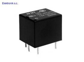 Przekaźnik; JQC-3FF-012-1ZST (HF3FF); elektromagnetyczny; 12V DC; 10A/250V AC; SPDT 1 styk przełączny; na PCB; = LEG-12, LEG-12F