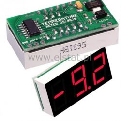 Miernik temperatury 12V -55°C~125°C, LED czerwony