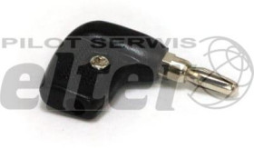 Wtyk bananowy kątowy VITALCO LAW70 czarny