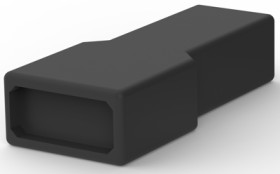 Insulating housing for 6.3 mm, 1 pole, PE, UL 94V-2, black, 1-925017-5