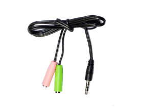 Rozgałęźnik JACK 3.5 WT(4p)/2xGN słuchawki+mikrofon