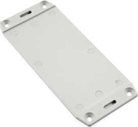 Flange plate, ABS, (L x W x H) 137.39 x 58.62 x 3 mm, gray, for series 1591B, 1591FBGY