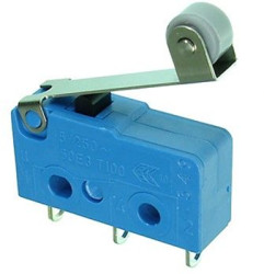 Subminiature snap-action switch, On-On, solder connection, roller lever, 0.6 N, 6 (2) A/250 VAC, IP40, 1050.5702