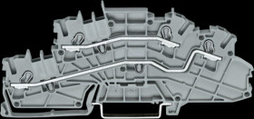 2003-6642 Multi-level installation terminal block, 2.5 mm², L/L, grey