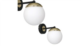 Kinkiet Sparta Black / Gold 1Xe14 Mlp6512 Milagro