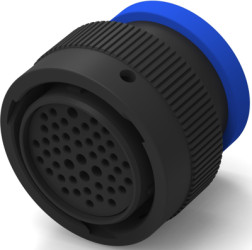 Socket, 47 pole, straight, black, HDP26-24-47SE-L017