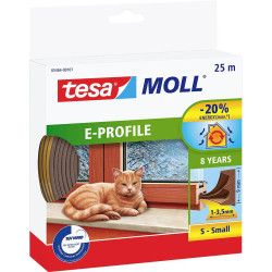 tesa 05464-00101-02 tesamoll Draught excluder Brown 25m x 9mm Adhesive Tape