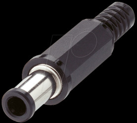 10503 DC power plug, straight, Øi = 3.3 mm, Øa = 5.5 mm, JS