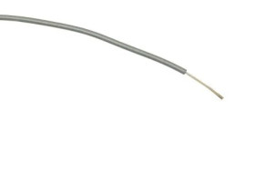 Przewód jednożyłowy linkowy, 0,5 mm², 16/0,2 mm, 20 AWG, PVC, 1 kV AC, Szary, dł. 100m, RS PRO