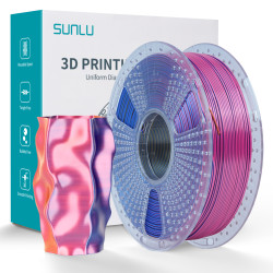 SUNLU SILK PLA+ 1.75mm 1kg TRI Color Red Yellow Blue, multi, wielokolorowy, jedwabisty
