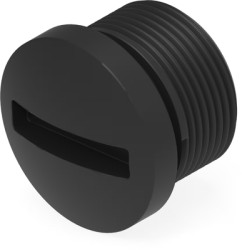 Cover cap, M8 x 1, black for socket, 2823563-1