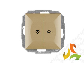 PERŁA Wyłącznik żaluzjowy zwierny przycisk złoto metalik WP-10P ABEX