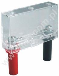 21109 S mostek - uchwyt komponentów, 2 × wtyk bezpieczny Ø4mm, rozstaw 38mm, przyłącze lutowane, ELECTRO-PJP, 21109S