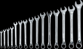 512.0225 COMPETITION 15-piece ring spanner set, offset