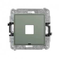 MINI Mechanizm gniazda multimedialnego pojedynczego bez modułu, bez pola opisowego (standard Keystone) szałwiowy 61MGMBO-1P