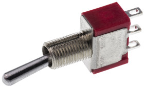 Przełącznik Wł.-(wł.) średnica wycięcia 6.35mm SPDT RS PRO Montaż panelowy długość przełącznika 10.41mm