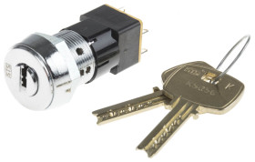 Przełącznik kluczykowy wysokiego bezpieczeństwa, DPST, 50 mA przy 250 V AC 2-Way, -25 → +85°C