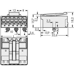 WAGO 2092-1526/020-000 picoMAX&#xAE; 5.0 Male 6P Snap-in