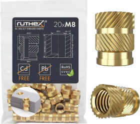 ruthex wkładka gwintowana RX-M8x12.7 GE-M8x127-001