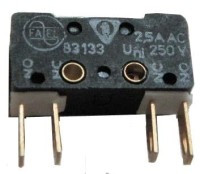 MS83-133 Mikroprzełacznik bez dzwigni - wyprowadzenia dolne (kabeloczka)