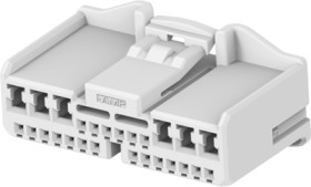 Socket, unequipped, 26 pole, straight, 2 rows, natural, 1376360-1