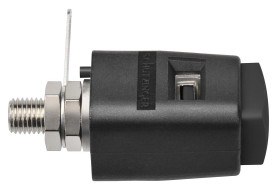 Wtyk montażowy, Czarny, 16A, M6, izolacja: Tak, 33V dc 6.2mm