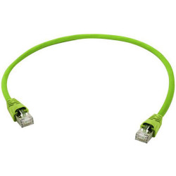Teleg&#xE4;rtner 100008284 RJ45 patch cable CAT 6A S/FTP 2m green Flame-retardant