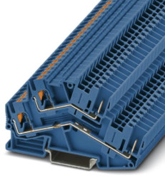 Double level terminal, push-in connection, 0.14-4.0 mm², 4 pole, 22 A, 6 kV, blue, 3211261