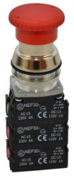 Przycisk grzybkowy 30mm czerwony W0-NEF30-DRP X5Y C