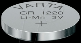 6220101401 Varta Button Cell, 3V, 35mAh, 12,5x2,0mm