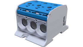 Złączka Szynowa Gwintowa Al/Cu Stb 95-3 (87560) Simblock Niebieski 81103003