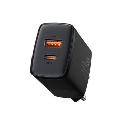 Ładowarka - zasilacz 5V/3A 9V/2A 12/1,5A PD3,0/20W sieciowa USB+USB-C czarna BASEUS / CCXJ-B01 72430