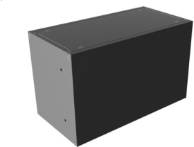 Aluminum enclosure, (L x W x H) 133 x 211 x 108 mm, black (RAL 9005), IP32, RM3U0804SBK