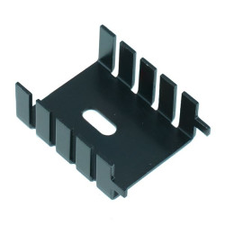 TO220 Black Anodized Heatsink with Lugs