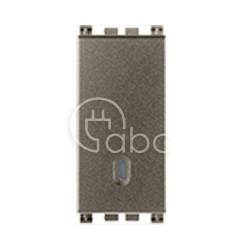 Przycisk dzwonkowy, NO, 10 A, 1M, srebrny ciemny, 19008.M