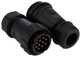 Złącze okrągłe 10-pinowe SP29 Mocowanie kablowe liniowe Wtyk, Gniazdo RS PRO Męski/żeński IP68 SP29