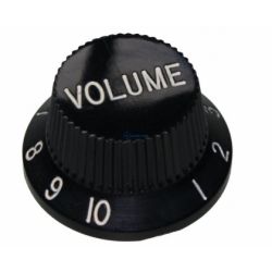 gałka 18mm oś 6mm VOLUME czarna ze skalą