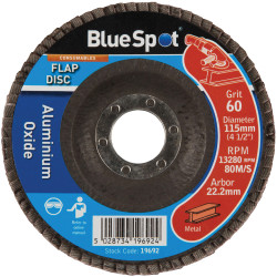 BlueSpot Tools 19692 Sanding Flap Disc 115mm 60 Grit